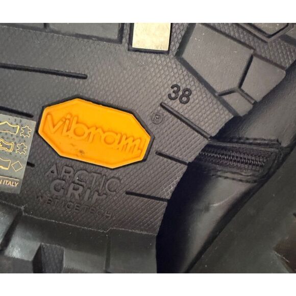 La Canadienne Quintin Leather Nylon Knee High Boots in Black 7.5US Made in Italy - Picture 6 of 8